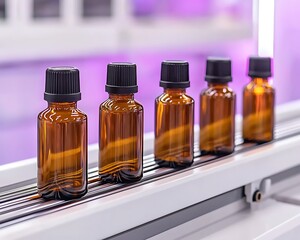 Bottles on Conveyor, Lab Setting