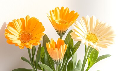 Bouquet of Orange & Cream Flowers