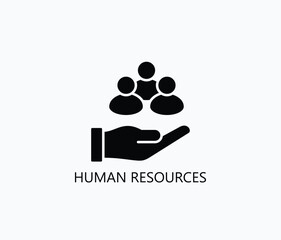 Human Resources Icon Or Logo Isolated Illustration
