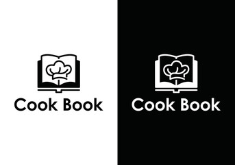 Cooking recipe book Vector design logo template, cooking recipe guide logo. cooking book logo.