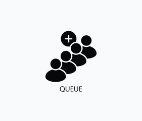 Queue Icon Or Logo Isolated Illustration