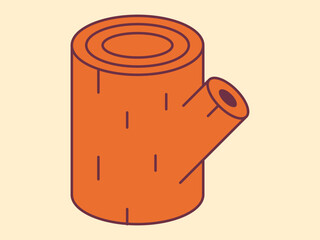 Trunk icon. Autumn icon and symbol. Autumn elements. Simple flat vector icon.