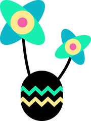 Neon Black Tattoo Illustration Element