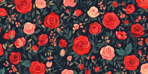 Colorful Rose Romantic HD Illustration	