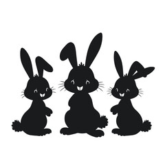 easter_rabbit_black_on_white_vector