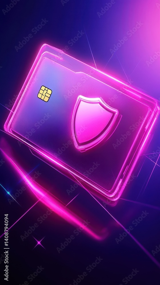Poster a secure digital credit card is displayed with a shield