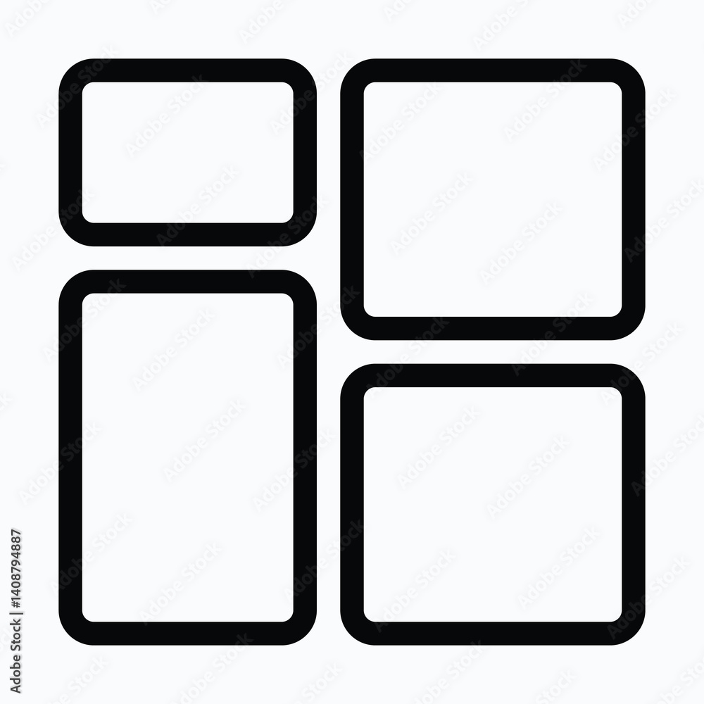 Poster dashboard vector icon. lineal style isolated vector icon.