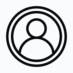 Portfolio Avatar Icon, User Avatar Icon, Lineal Style Isolated Vector Icon. 