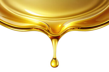 drop of gold oil, liquid, honey isolated PNG