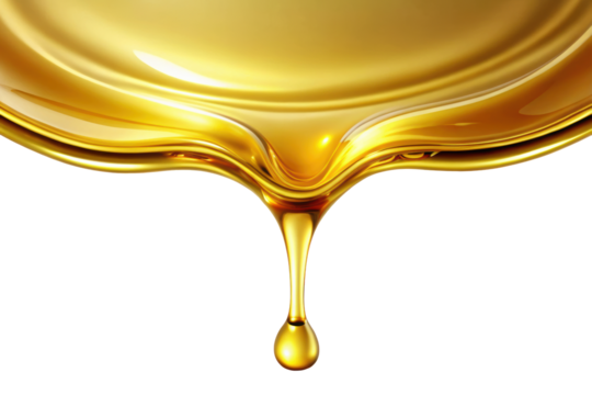 drop of gold oil, liquid, honey isolated PNG