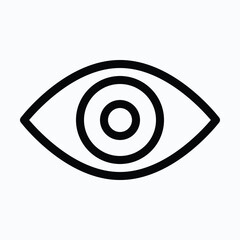 Eye Sign Vector Icon. View User Interface. Lineal Style Isolated Vector Icon. 