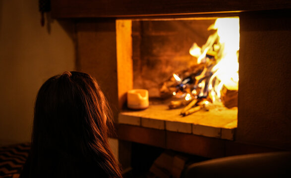 Cozy Warmth From The Fireplace Inviting Relaxation