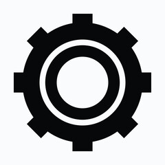 Gear Icon, Setting, Cogwheel, Isolated Vector Icon.
