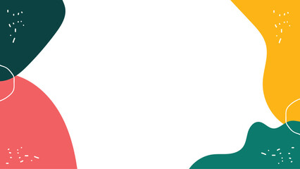 Abstract frame background with Playful Pink teal  geometric shapes, dots, and lines for presentation