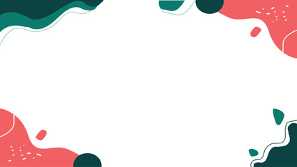 Fun Abstract Frame Playful Pink and Teal Background Template