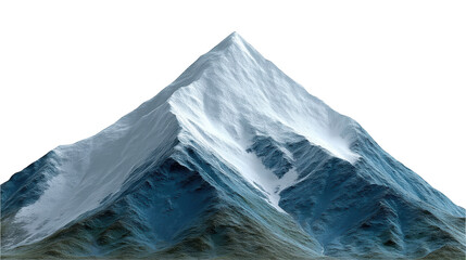 Obraz premium Majestic snowcapped mountain peak, a breathtaking view of nature's grandeur