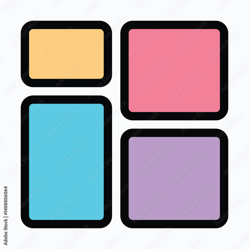 Aufkleber dashboard vector icon. lineal color style isolated vector icon.