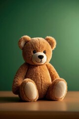 Obraz premium there is a brown teddy bear sitting on a table