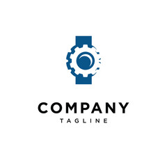 Fototapeta premium Letter I Gear Mechanical Logo Icon Vector