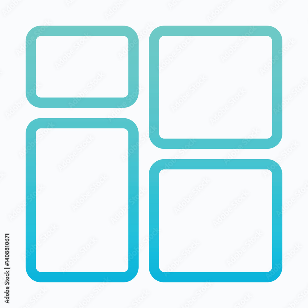 Aufkleber dashboard vector icon. lineal gradient style isolated vector icon.