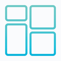 Dashboard Vector Icon. Lineal Gradient Style Isolated Vector Icon. 