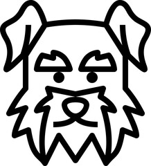 miniature schnauzer illustration on a white background     