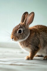 Obraz premium there is a small rabbit that is sitting on a table