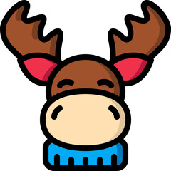 moose illustration on a white background  