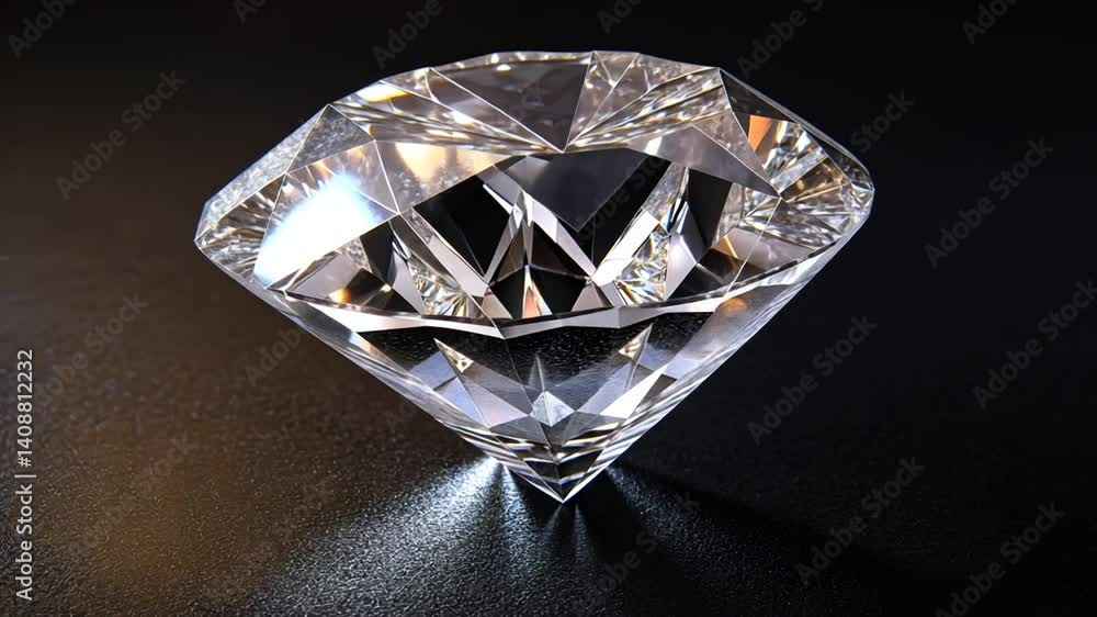 Poster elegant diamond shimmering reflections on textured background studio setup