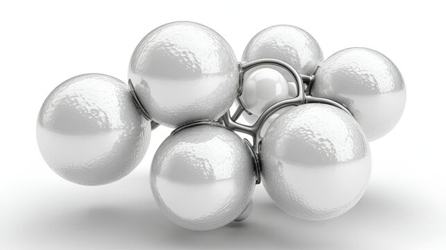 3D rendering of Pentobarbital with white transparent surface on a white opaque background. Also called pentobarbitone and nembutal.