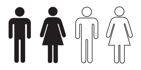 man and woman icon . 