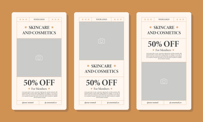 Editable print flyer or poster template for Skin care consultation and beauty treatment , spa salon promotional advertising brochure cover design