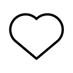 Heart icon. Isolated over white background. Love symbol.