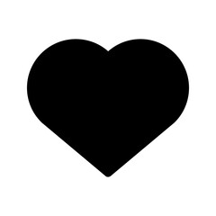 Heart icon. Isolated over white background. Love symbol.