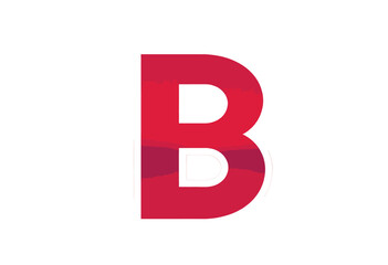 Bold Red Letter "B" Graphic Design. A vibrant red "B" letter graphic with a gradient effect perfect for logos branding or social media posts
