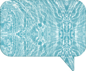 Aqua Glass Speech Bubble Icon – Communication Symbol for Chat Apps, Messaging Interfaces, UX UI Design, Social Platforms, Comments, Feedback, and Digital Conversation Tools