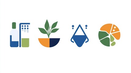 Obraz premium Scientific research, plant growth, lab analysis, data visualization, sustainable solutions infographic