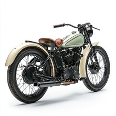 Obraz premium Vintage Custom Motorcycle: A Classic Retro Bike Design