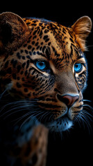 Obraz premium Abstract wallpaper featuring a stylized leopard against a vivid contrast background. Symbolizing strength, stealth, and individuality, this modern design evokes power and fearless elegance.