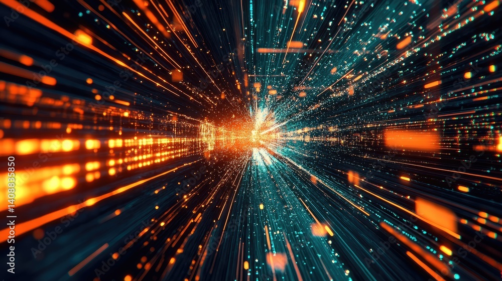 Poster conceptual image of a digital mind computing big data using ai frameworks