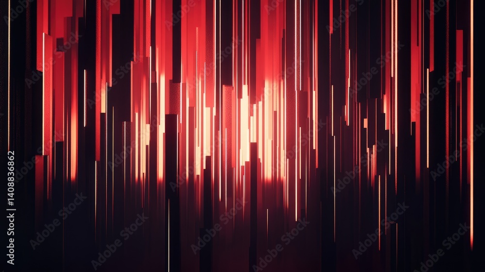 Poster digital soundwave visualization as abstract art with frequency lines and pulsing light
