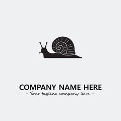 Snail illustration black and white for logo company vector image
