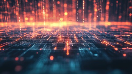 Fototapeta premium Futuristic abstract HUD interface background with glowing UI elements