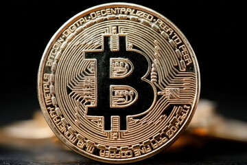 Bitcoin investment growth cryptocurrency market digital currency finance close-up blockchain technology