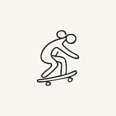 Hand Drawn Doodle Business Infographic Elements with skateboard theme Vector Illustration for stickers or prints