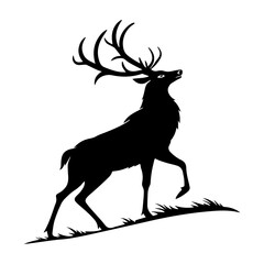 deer silhouette icon illustration. Deer icon  vector design