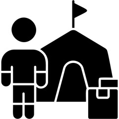 Fototapeta premium Refugee Icon