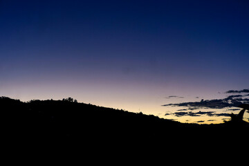 Purple sunset in the mountains of Costa Rica