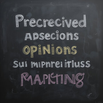 Chalkboard Message about preconceived opinions on parenting.