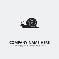 Snail illustration black and white for logo company vector image
